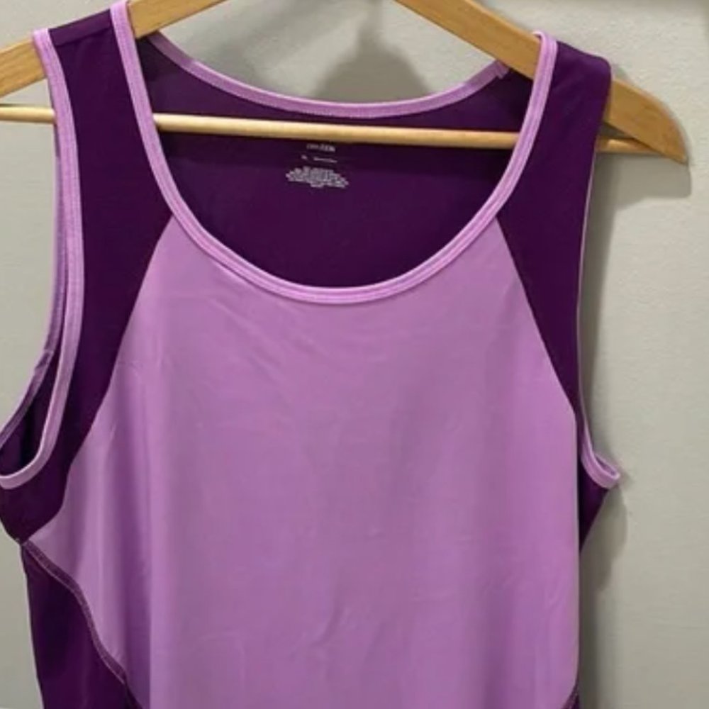 Tek Gear Two Tone Purple Pink Tank Large